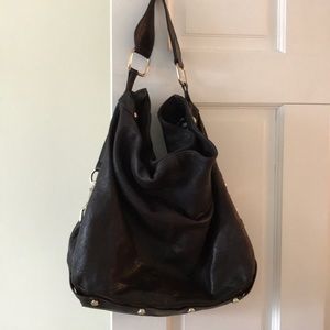 Rebecca Minkoff dark brown Nikki hobo bag